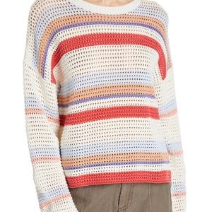 New Joie Diza Women's Striped Cotton Sweater